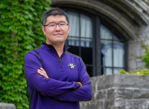 Bensheng Liu headshot taken at Northwestern University Evanston campus