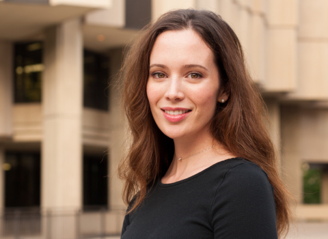 Brynnan Foster headshot taken at Northwestern University Evanston campus